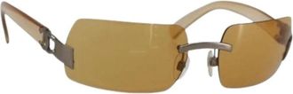 Chanel Pre-owned Accessories, female, Brown, Size: ONE SIZE Pre-owned Plastic Sunglasses