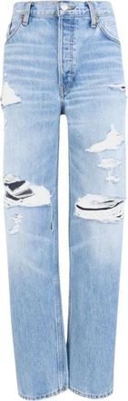 Re/Done Jeans largos sueltos 148-03wloslng - Dames - Regular Fit Jeans - Blauw - W23 - Jeans