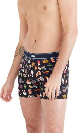 Saxx Daytripper Comfort Stretch Boxer Briefs in Types Of Stripes-Blk at Nordstrom, Size Medium