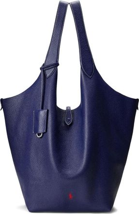 Polo Ralph Lauren large Polo Pony tote bag - women - Calf Leather - OS - Blue