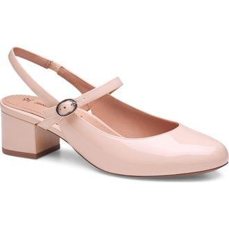Johnston & Murphy Sienna Mary Jane Slingback Pump in Blush Patent Leather at Nordstrom, Size 7.5
