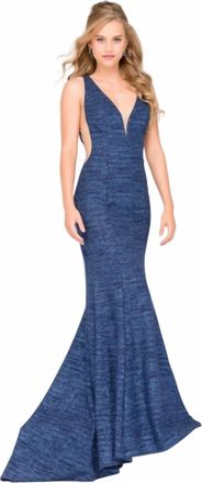 Jovani Sleeveless Gown In Royal