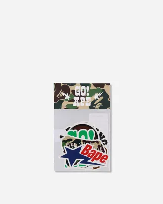 A Bathing Ape Bape Sticker Set Multicolor