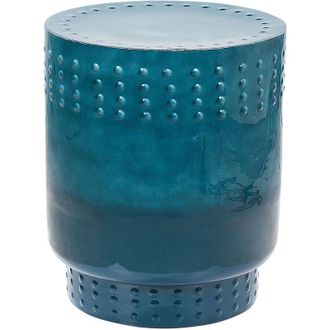 Beliani Side Table ABRA Metal Teal