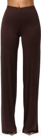 Naked Wardrobe Wide Leg Pants in Dark Chocolate at Nordstrom, Size X-Small