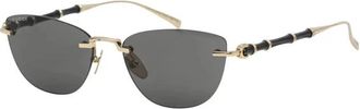 Gucci Zonnebrillen - Dames - Zonnebrillen - Geel - 55 MM - Accessoires