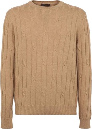 Slowear Maglione intrecciato in cotone - Marrone