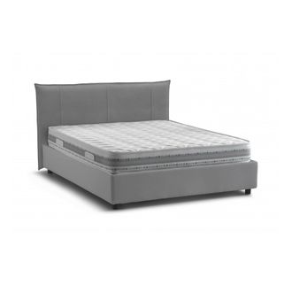 Dmora Talamo Italia - Cama Matrimonial Flavia, Cama Contenedor Con Revestimiento De Tela, 100% Made In Italy, Apertura Frontal, Con Colch&oacute;n De 160x190 Cm In