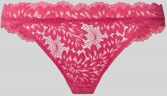 Neo Noir Neo Noir Slim Fit String aus floraler Spitze Modell Lime in Pink, Gr&ouml;&szlig;e XS