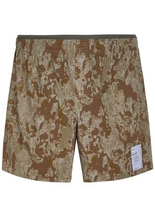 SATISFY Space-o 5 Perforated Stretch-jersey Shorts - Multicoloured 1 - XL