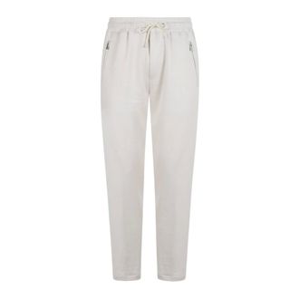 Eleventy Jogger Trousers with Zip Pockets - male - Eleventy - Slim-fit Trousers - White - 2XL - Trousers