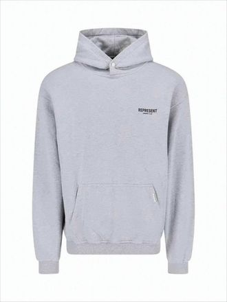 Represent Pullover Hoodie With Snap Button Closure