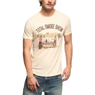 Lucky Brand Total Smoke Show Graphic T-Shirt in Turtledove at Nordstrom, Size Xx-Large