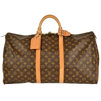 Louis Vuitton Brown Monogram Canvas Boston Bag (Pre-Owned)