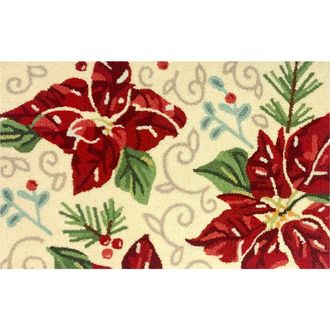 R16 Home Poinsettia Doormat in White Red Green at Nordstrom Rack, Size 24X36