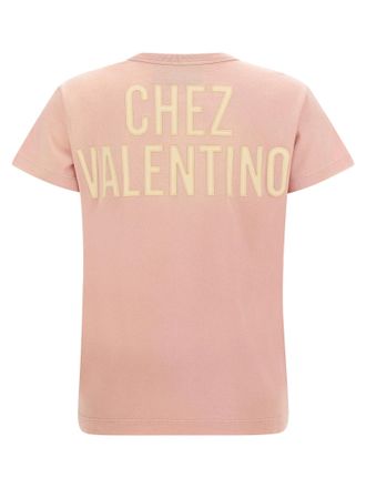Valentino Garavani Metallic Logo Print T-shirt - Pink