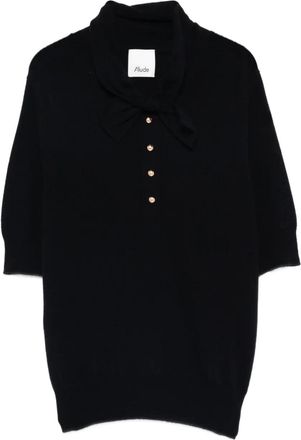 Allude Maglione con fiocco - Nero