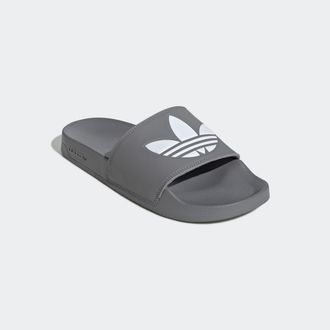 adidas Badesandale ADIDAS ORIGINALS LITE ADILETTE, Herren, Gr. 40,5, grau (grau three, cloud wei&szlig;, grau three), Synthetik, Schuhe Badesandale