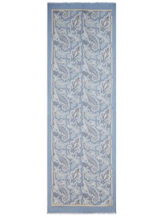 Etro Sjaal met paisley-print - Blauw