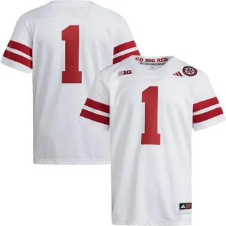 adidas Mens adidas 1 White Nebraska Huskers Premier Jersey at Nordstrom, Size X-Large