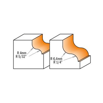 CMT 960.564.11 Fresa Perfilada C/rodam. Hm S=12 D=38.1 R=6.4