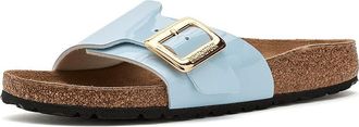 Birkenstock Catalina Luxe Buckle - Patent Womens Dress Sandals Baby Blue : EU 42 (US Womens 11-11.5) Narrow, Faux Leather