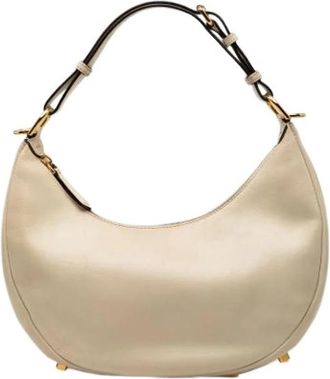 Fendi Pre-owned Fendigraphy Hobo - Dames - Vintage Schoudertas - Beige - ONE Size - Leer - Vintage