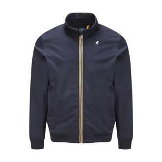 K-Way K-Way, Light Jackets, male, Blue, Size: XL Reversible Jacques Waterproof Jersey