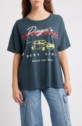 Daydreamer Diegos Body Shop Cotton Graphic T-Shirt in Vintage Black at Nordstrom Rack, Size Large