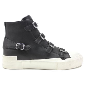 Ash Gang Nappa Leather Womens High Top Trainers - Black Black - Size:UK 4