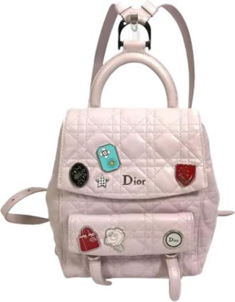 Dior Pre-owned Leather dior-bags - Dames - Vintage Rugzakken - Roze - ONE Size - Leer - Vintage