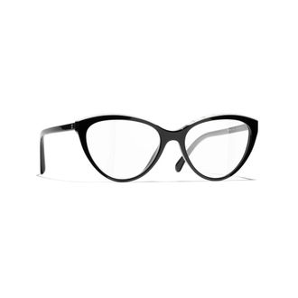 Chanel Cat-Eye Brillen - Dames - Accessoires - Zwart - Maat: 54 MM