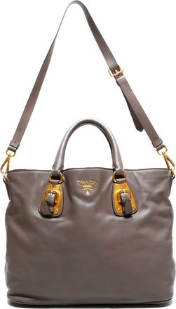 Prada Borsa tote in pelle anni 2010 - Marrone