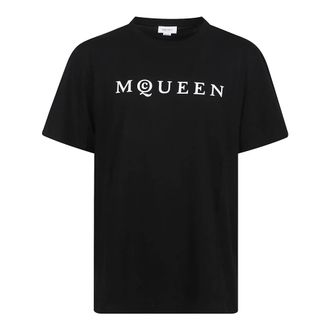Alexander McQueen T-Shirts, male, Black, L, Casual Cotton Tee Shirt