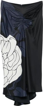 Victoria Beckham Midi-jurk met bloemenprint - Zwart