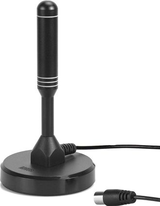 OEM Antena De Tv Digital Terrestre Hd De Alta Potencia Para Interiores - August Dta240 - Digital Y Uhd Francia, Magn&eacute;tica, Peque&ntilde;a, Port&aacute;til, Uhf/vhf Para