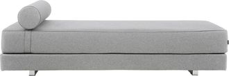 Soft Line Lubi Schlafsofa mit Taschenfederkern, grau (Filz 620), inkl. Nackenrolle