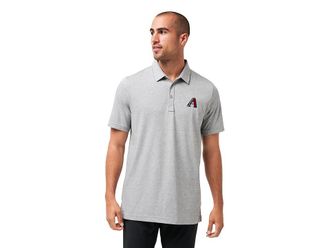 Travis Mathew Arizona Diamondbacks The Zinna Polo Mens Short Sleeve Knit Heather Grey : 3XL, Cotton/Polyester