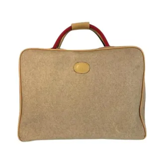 Gucci Pre-owned Weekend Bags, unisex, Beige, Size: ONE SIZE Pre-owned Plastic Weekend Bag