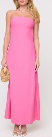 L*Space Spring In Love Strapless Cover-Up Maxi Dress in Bubblegum Pink at Nordstrom Rack, Size X-Small
