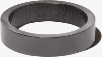 Le Gramme Black Ceramic Polished Ring - Mens - Sterling Silver