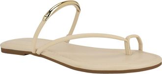 Calvin Klein Bienna Toe Loop Sandal in Ivory at Nordstrom, Size 5.5