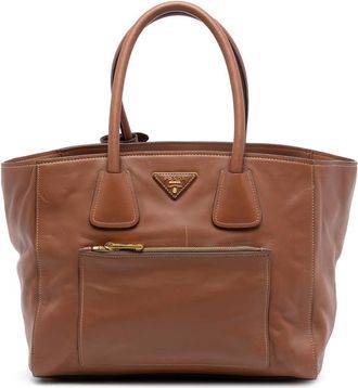 Prada Pre-owned Prada Soft Calf Front Pocket Open Convertible Tote Ladies LMSL77GOLIJ46UUH