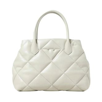 Emporio Armani Matelass&eacute; Medium Handtas - Dames - Tassen - Wit - Maat: ONE Size Synthetisch