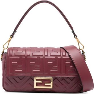 Fendi Burgundy Logo Shoulder Bag