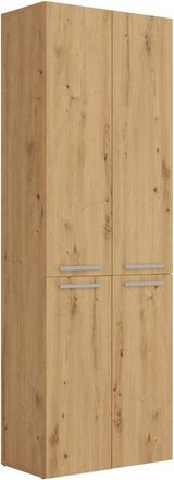 Hucoco Hucoco - Ellos - Mueble De Cuarto De Ba&ntilde;o Con 2 Cestas - Almacenaje Para Cuarto De Ba&ntilde;o - 174x60x30 - Mueble Alto
