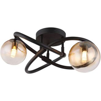 Globo Lighting plafoniera - Tuberius - nero - vetro metallo - &Oslash; 41cm