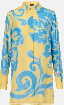 Etro Camicia in cotone e seta con stampa