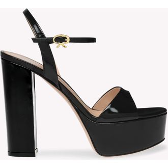 Gianvito Rossi Marlena Sandals in Black Nappa at Nordstrom, Size 41.5