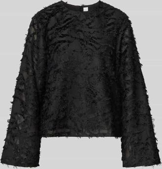 Vero Moda Langarmbluse mit Rundhalsausschnitt Modell PARIA in Black, Größe 34